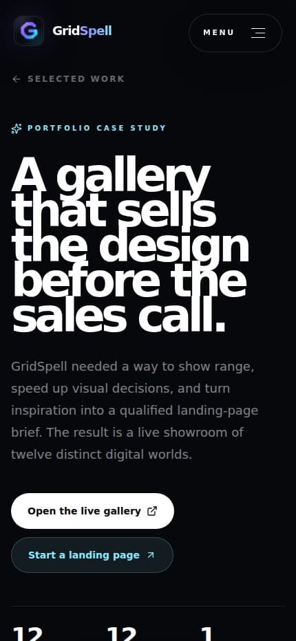 Landing Page Gallery project preview