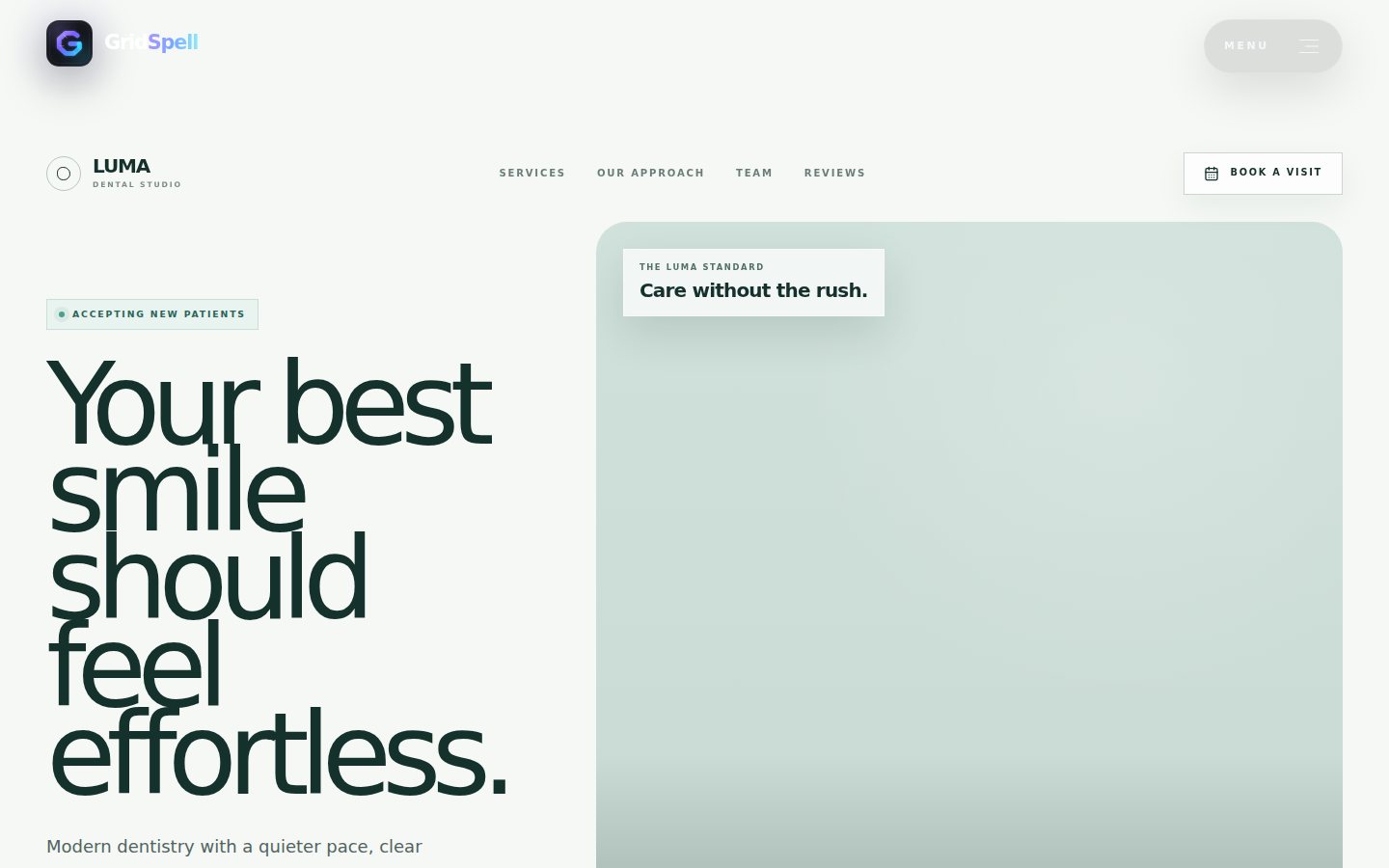 Dental Trust landing page screenshot