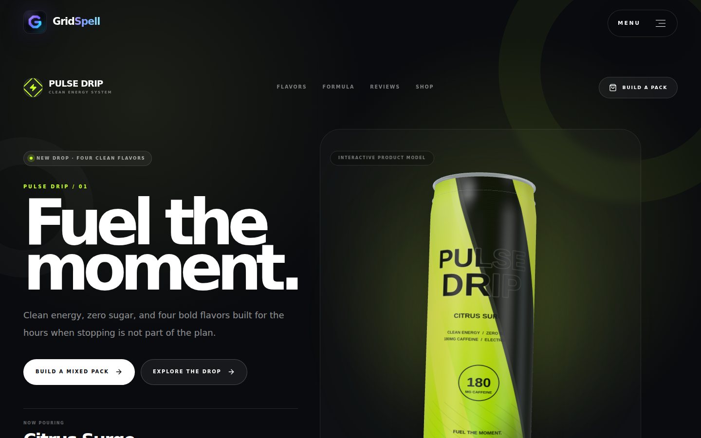 Ecommerce Drop landing page screenshot